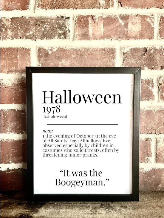 Halloween 1978 Movie Quote Dictionary Prints