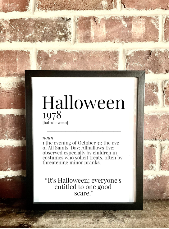 Halloween 1978 Movie Quote Dictionary Prints