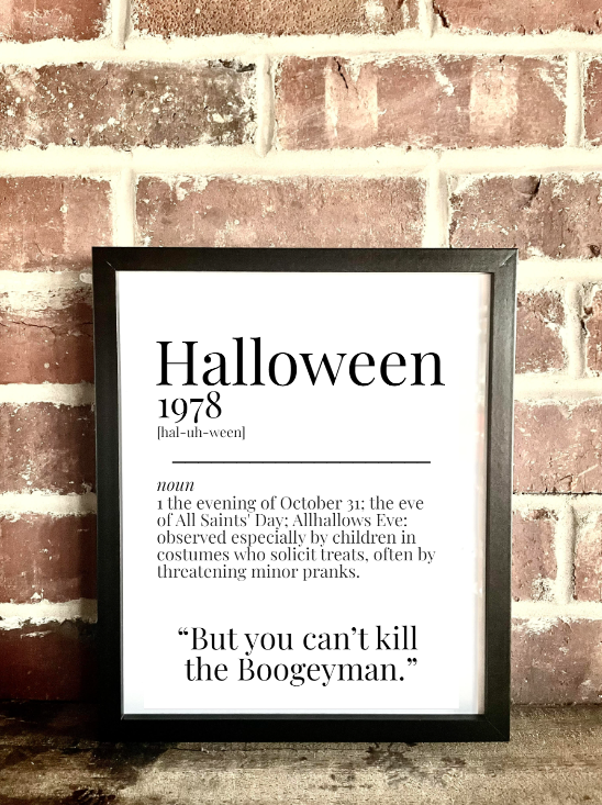 Halloween 1978 Movie Quote Dictionary Prints