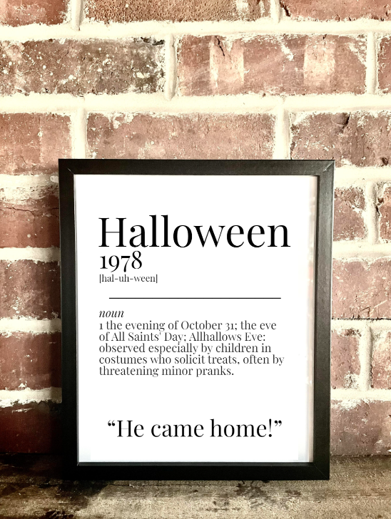 Halloween 1978 Movie Quote Dictionary Prints