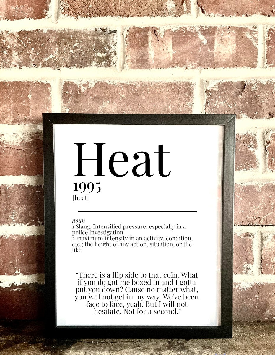 Heat 1995 Movie Quote Dictionary Prints