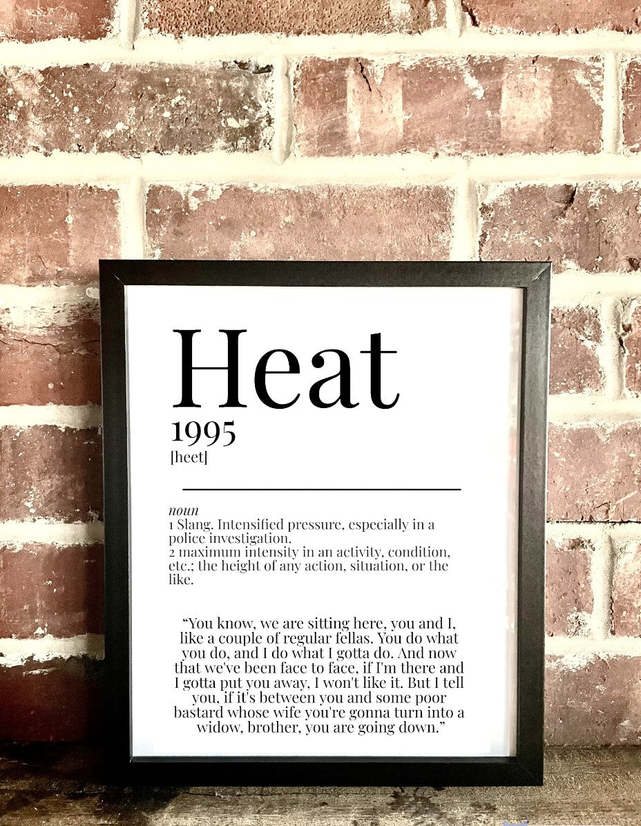 Heat 1995 Movie Quote Dictionary Prints