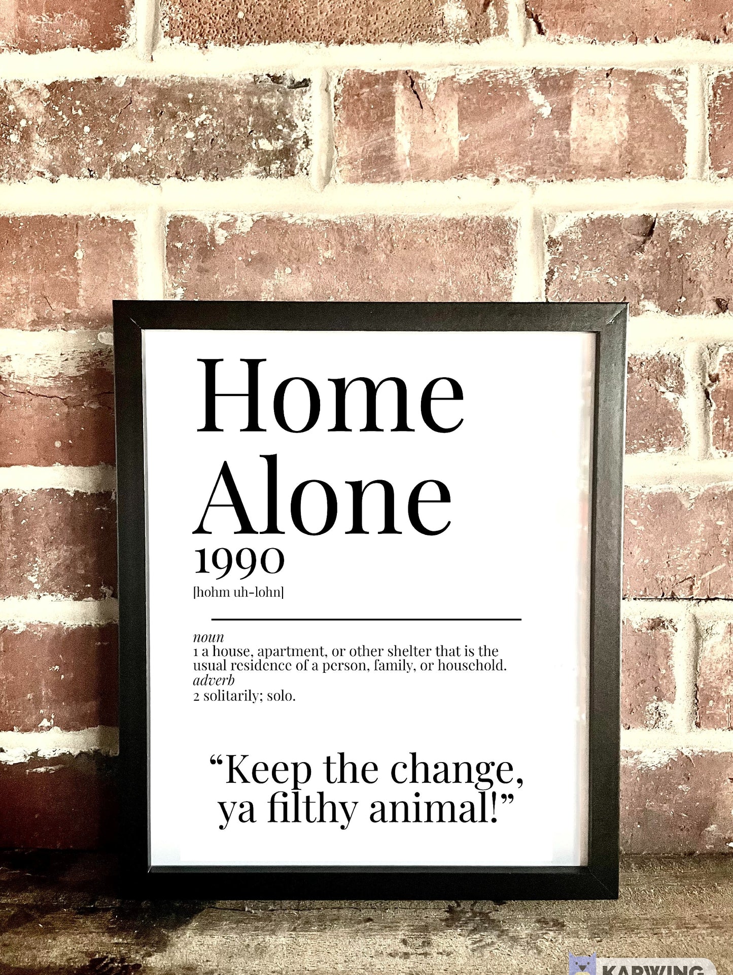 Home Alone 1990 Movie Quote Dictionary Prints