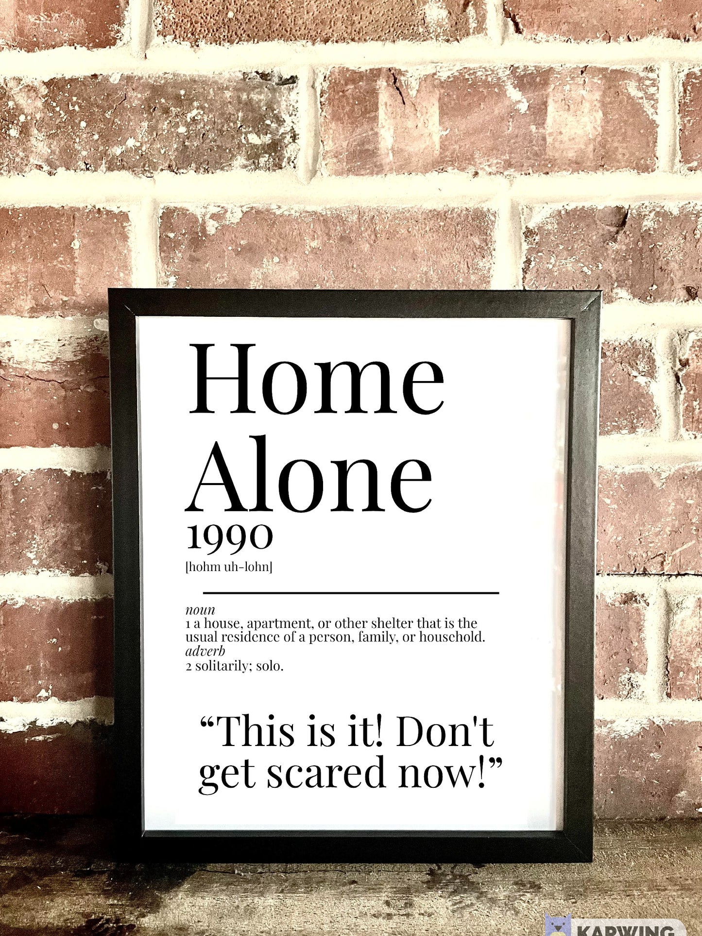 Home Alone 1990 Movie Quote Dictionary Prints