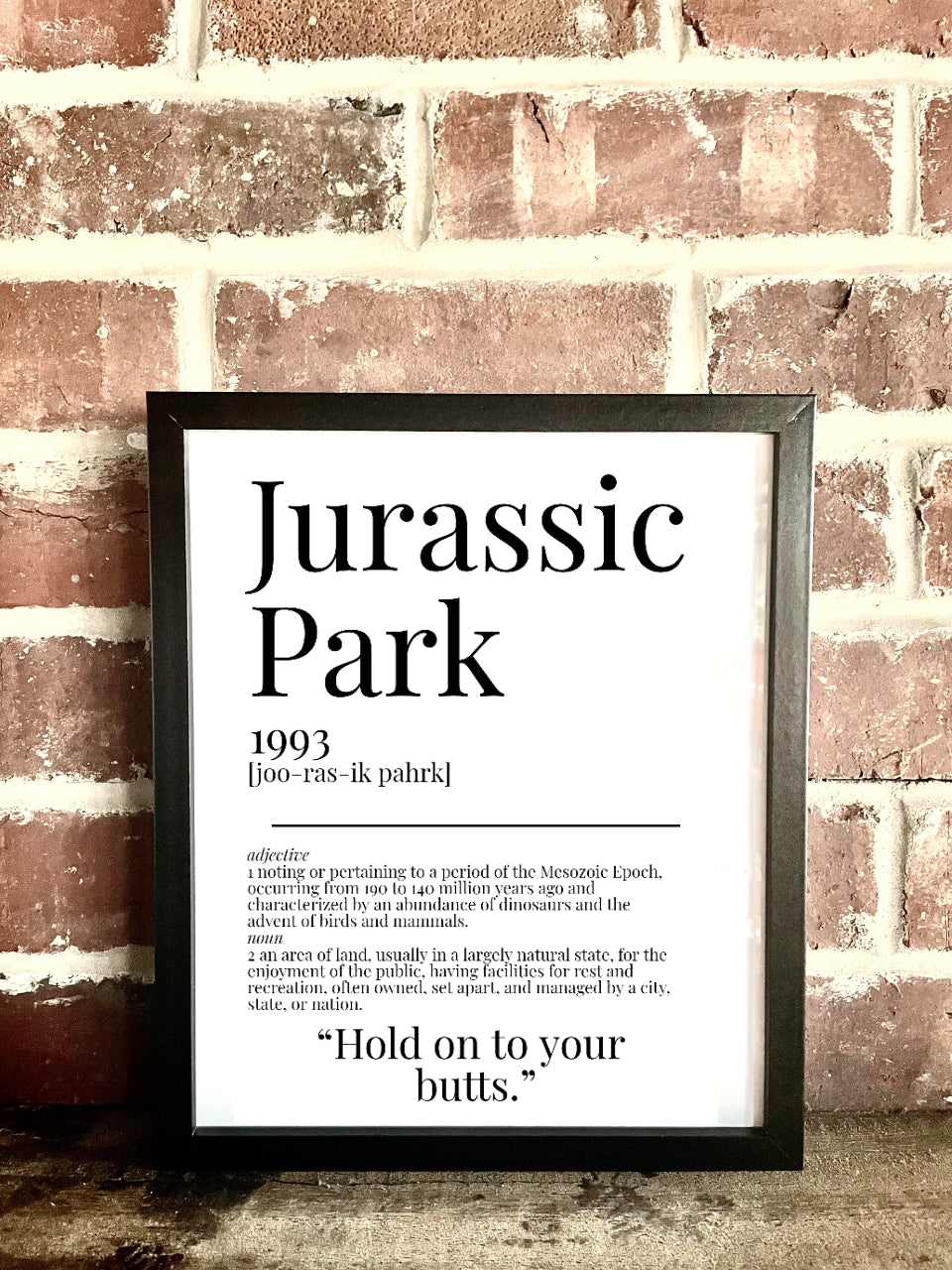 Jurassic Park 1993 Movie Quote Dictionary Prints