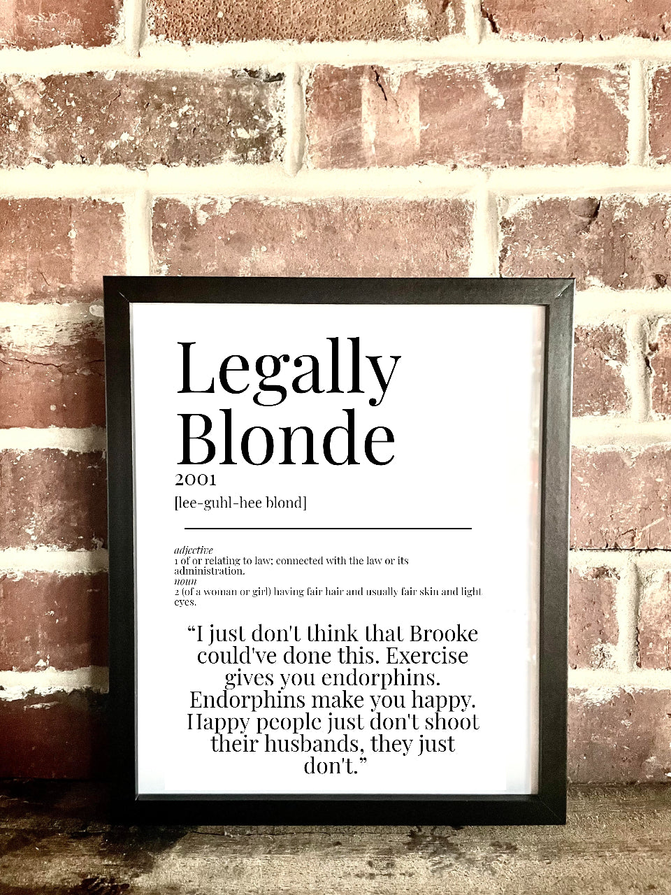 Legally Blonde 2001 Movie Quote Dictionary Prints