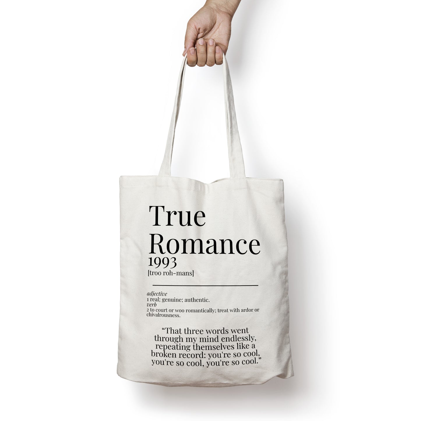 True Romance 1993 Movie Quote Dictionary Tote Bag