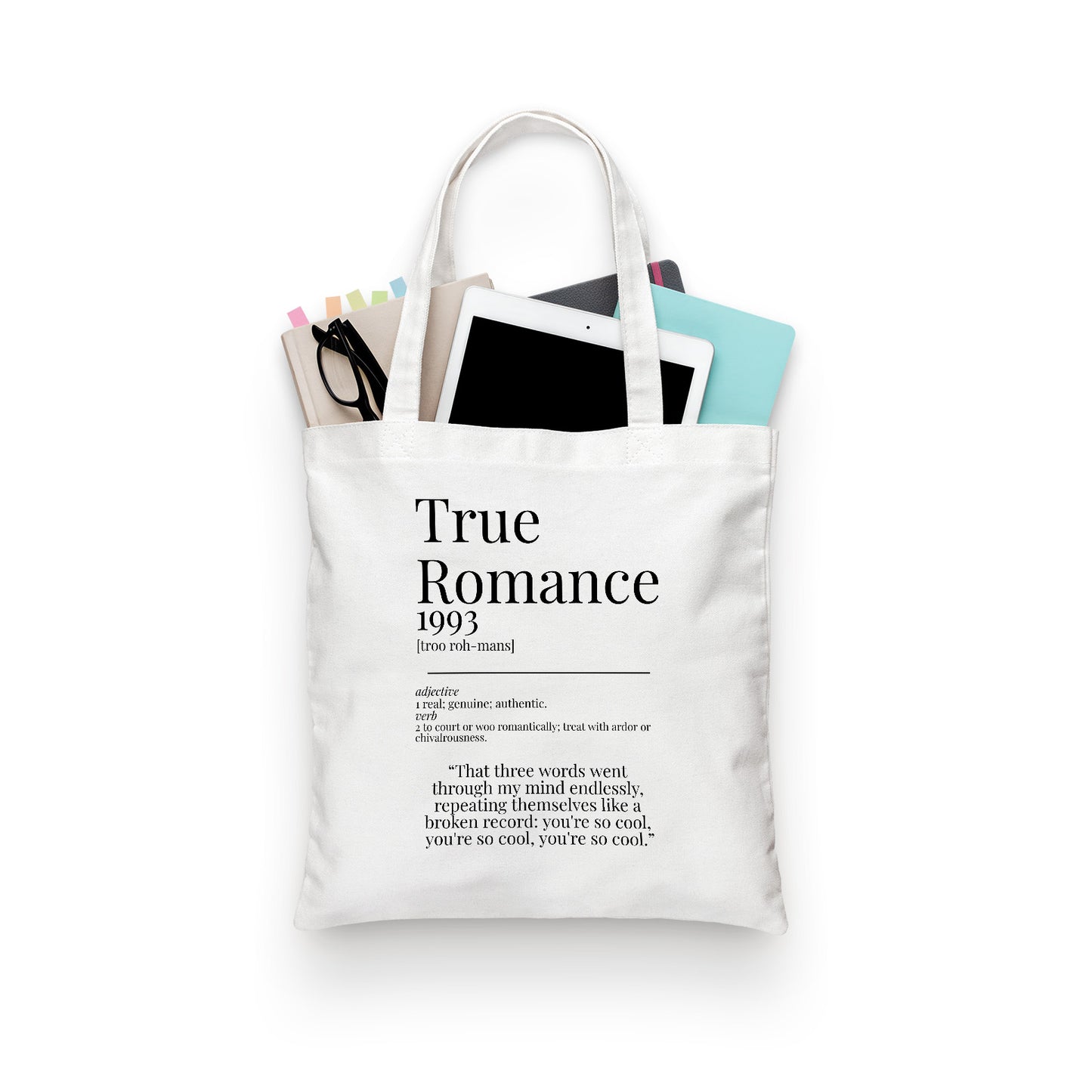 True Romance 1993 Movie Quote Dictionary Tote Bag