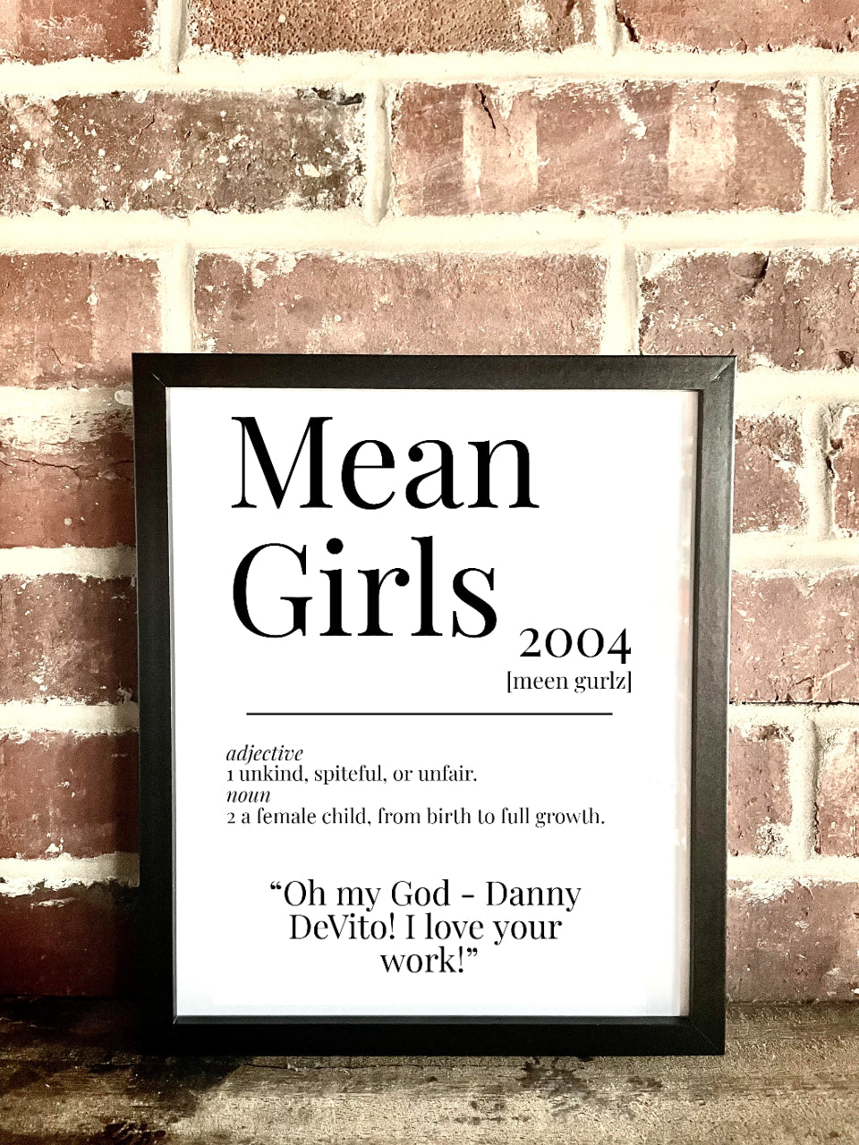 Mean Girls 2004 Movie Quote Dictionary Prints