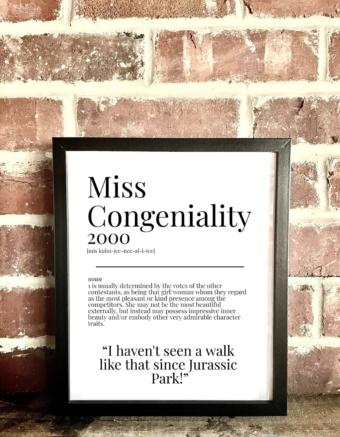 Miss Congeniality 2000 Movie Quote Dictionary Prints