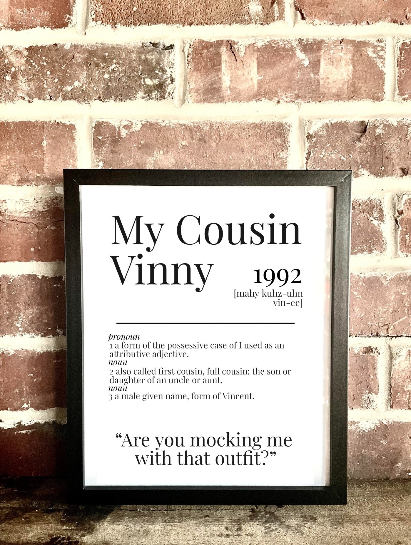 My Cousin Vinny 1992 Movie Quote Dictionary Prints