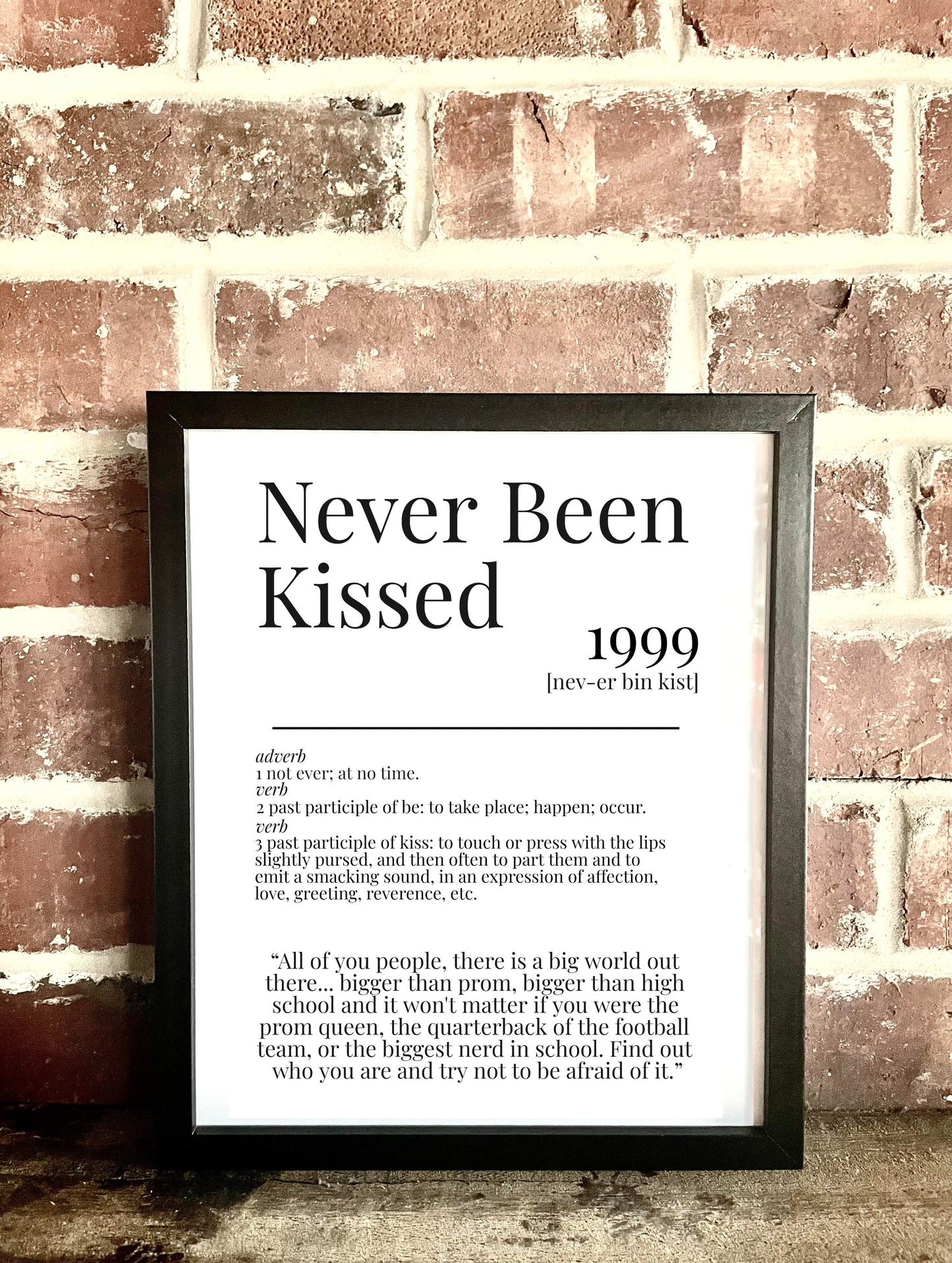 Never Been Kissed 1999 Movie Quote Dictionary Prints