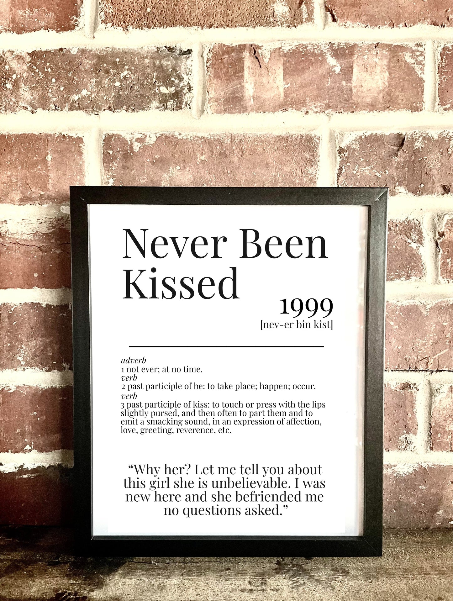 Never Been Kissed 1999 Movie Quote Dictionary Prints