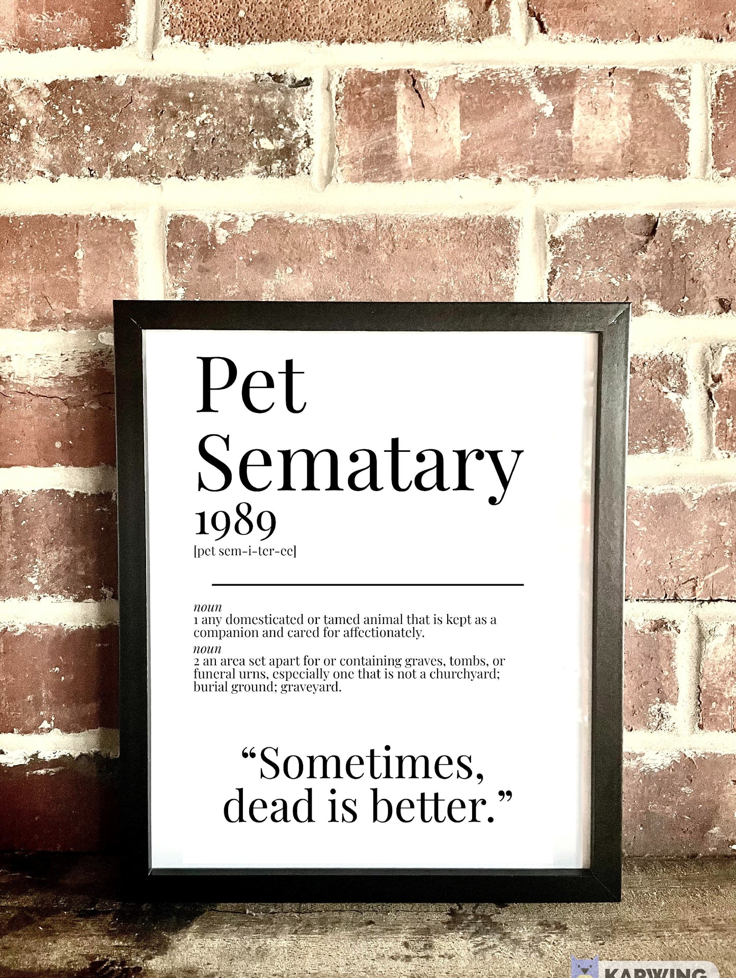 Pet Sematary 1989 Movie Quote Dictionary Prints