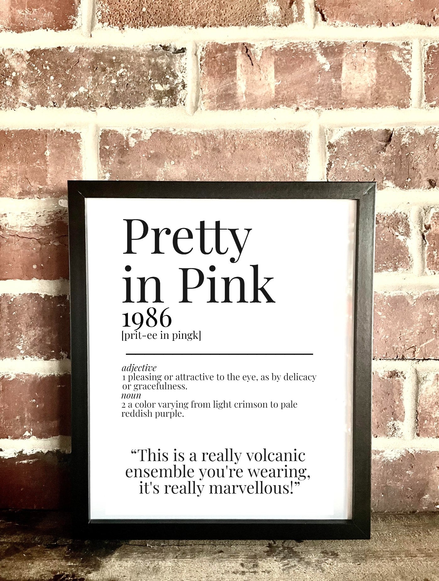 Pretty in Pink 1986 Movie Quote Dictionary Prints