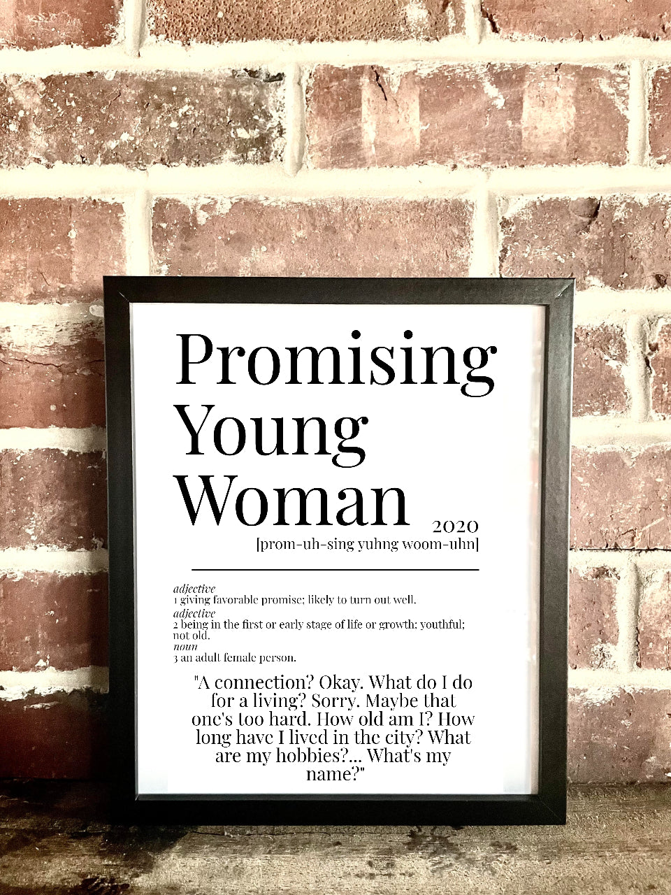 Promising Young Woman 2020 Movie Quote Dictionary Prints