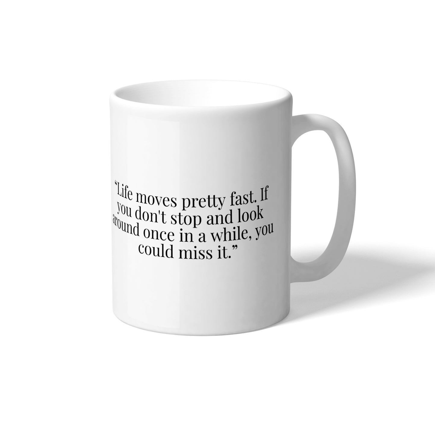 Ferris Bueller's Day Off 1986 Movie Quote Life Moves Fast Dictionary Ceramic Mug