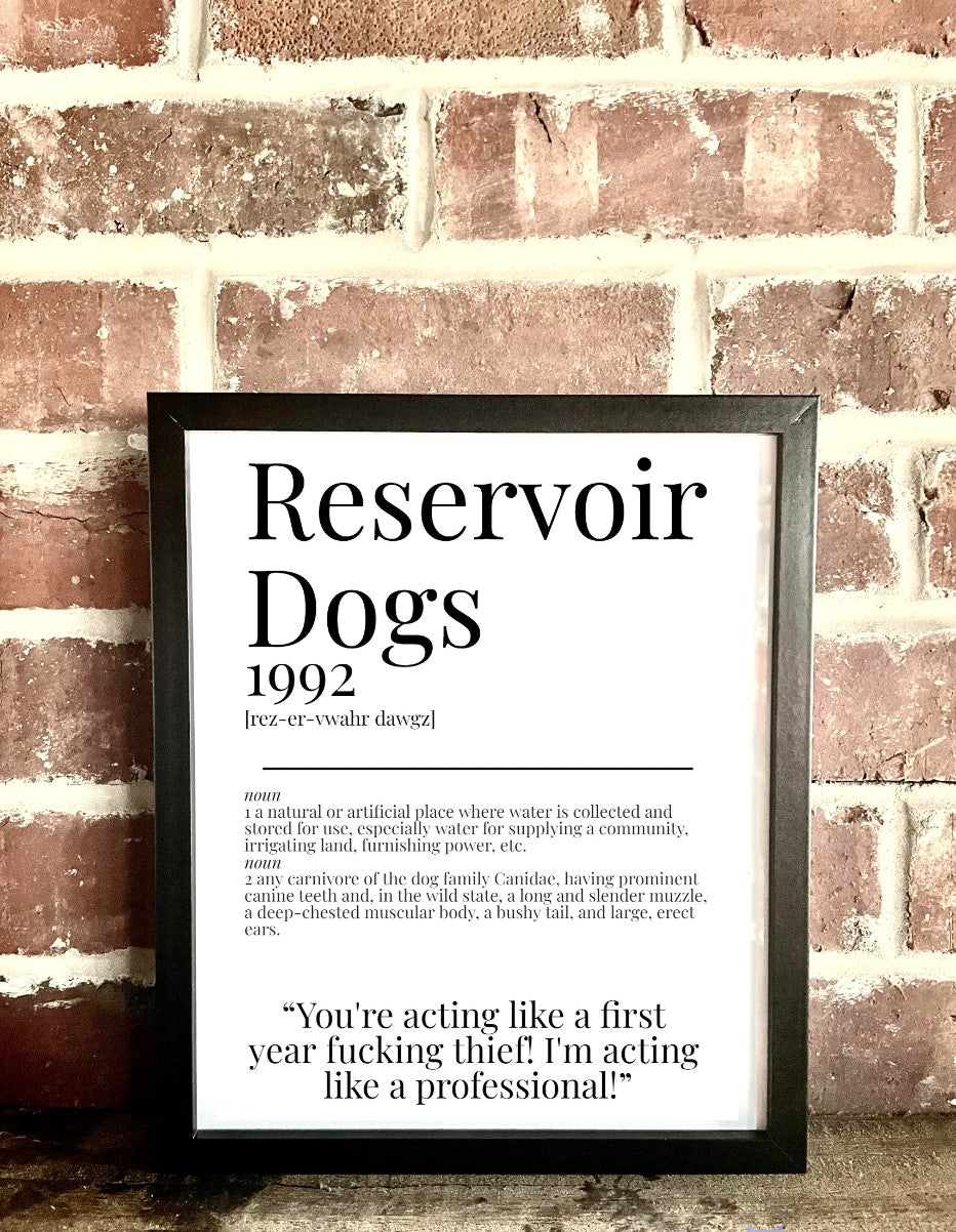 Reservoir Dogs 1992 Movie Quote Dictionary Prints