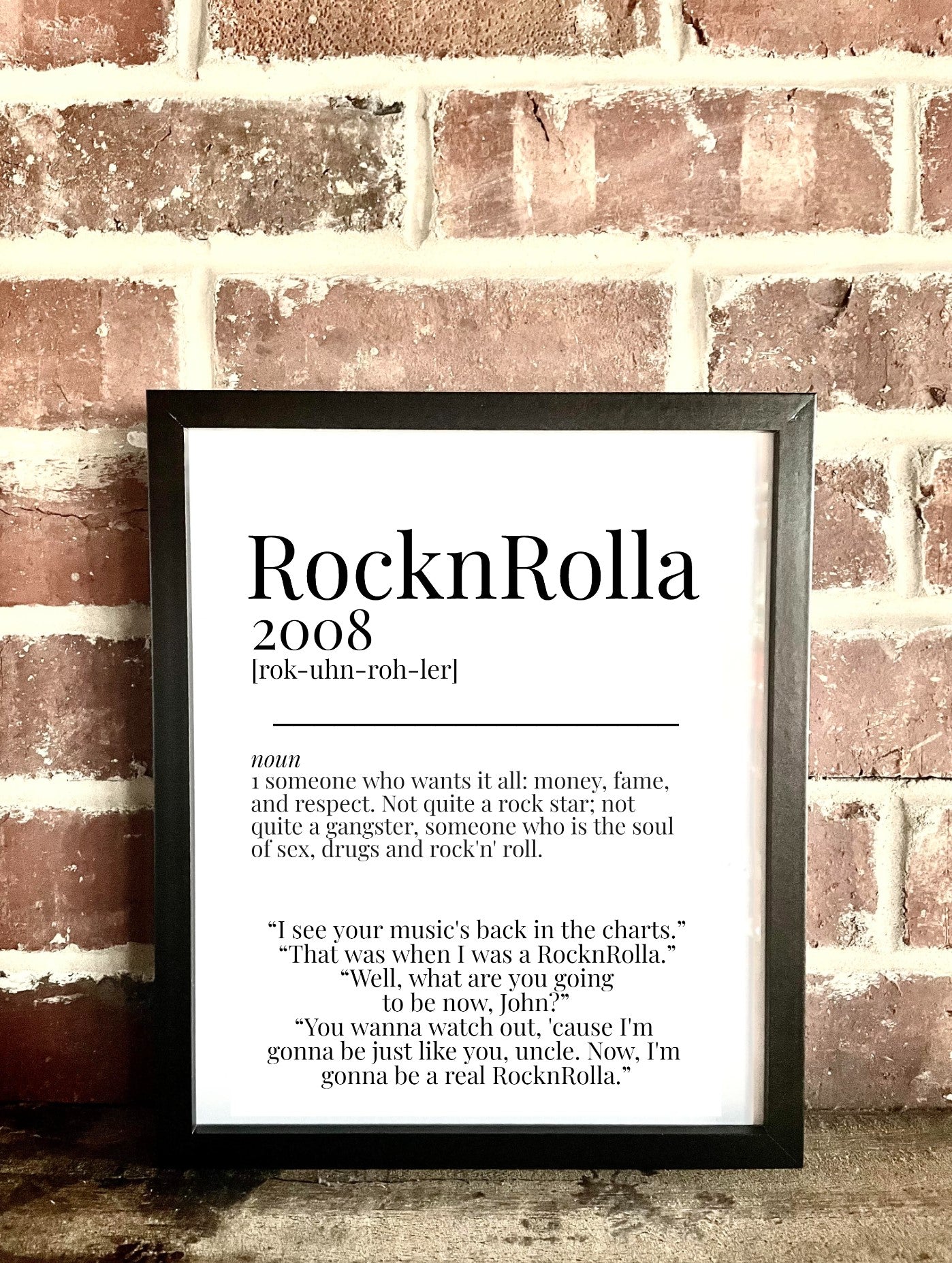 RocknRolla 2008 Movie Quote Dictionary Prints