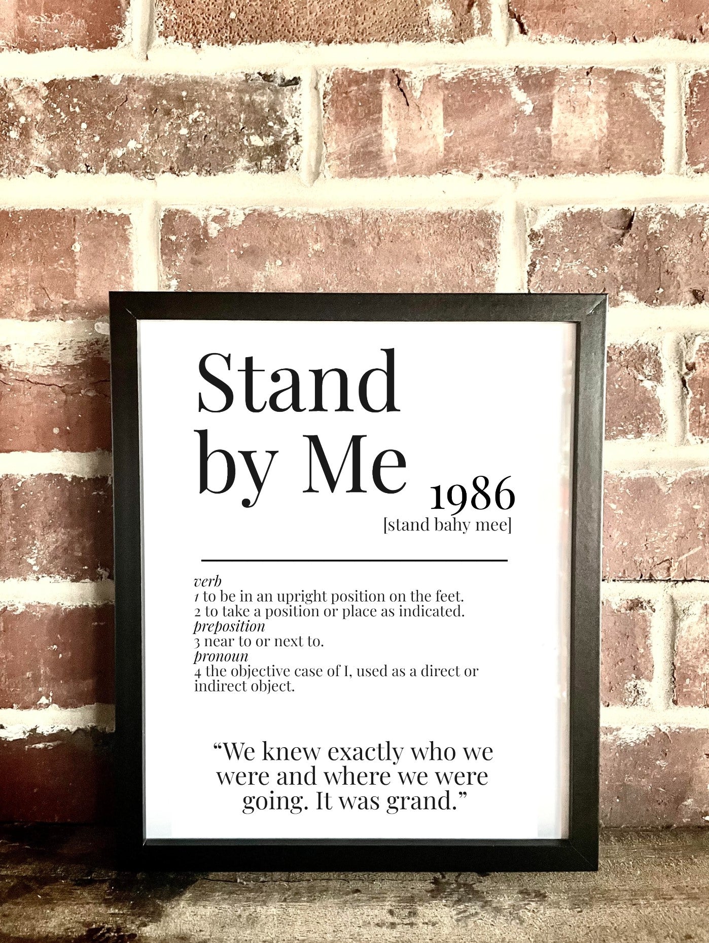 Stand by Me 1986 Movie Quote Dictionary Prints