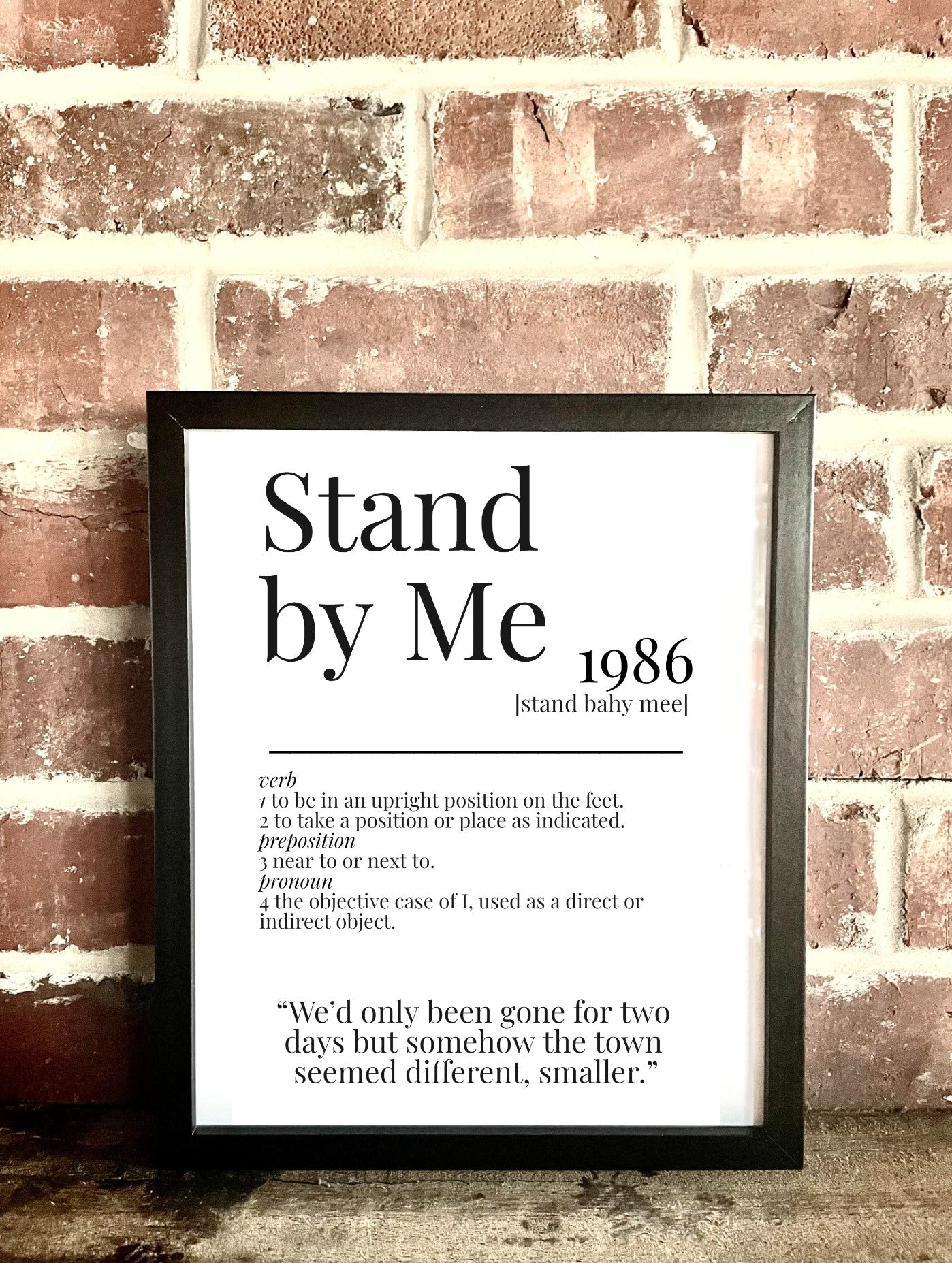 Stand by Me 1986 Movie Quote Dictionary Prints