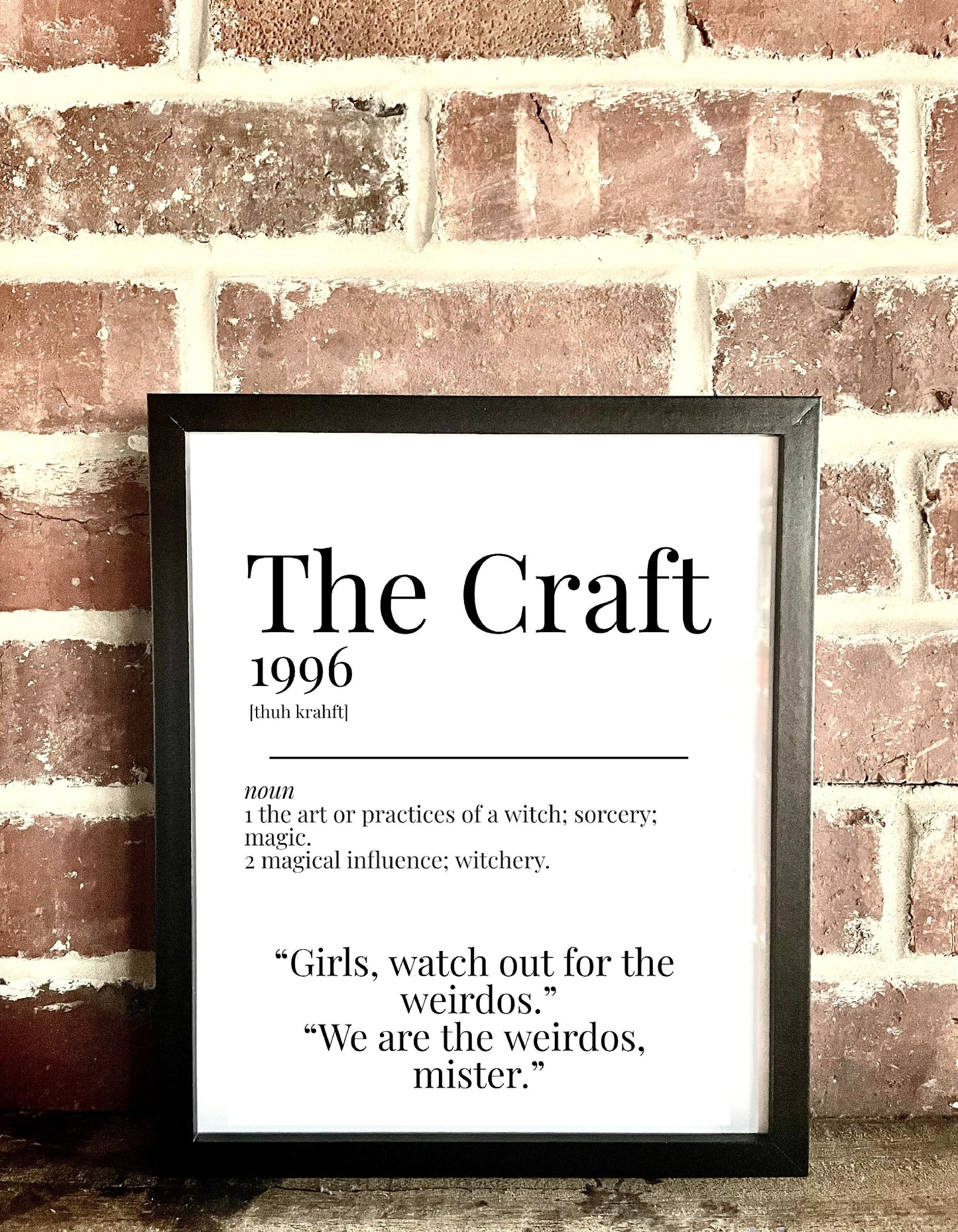 The Craft 1996 Movie Quote Dictionary Prints