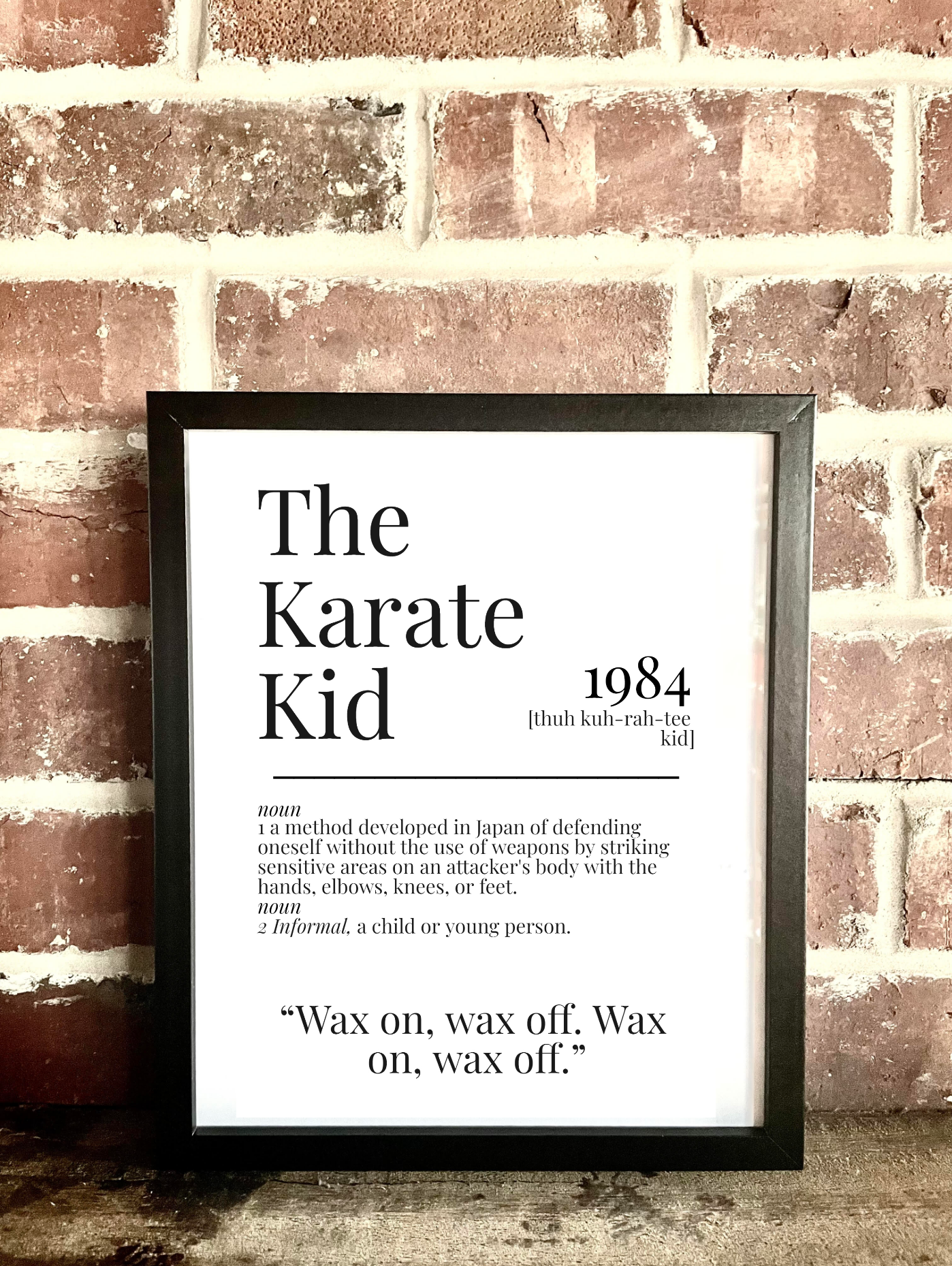 The Karate Kid 1984 Movie Quote Dictionary Prints