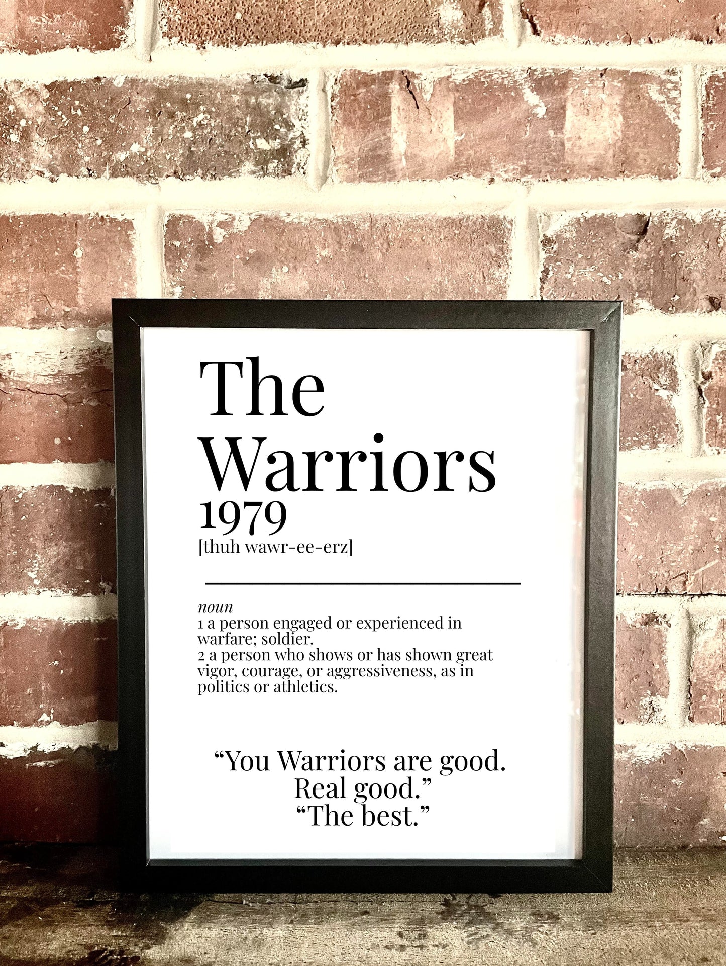 The Warriors 1979 Movie Quote Dictionary Prints