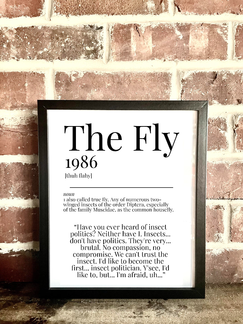 The Fly 1986 Movie Quote Dictionary Prints