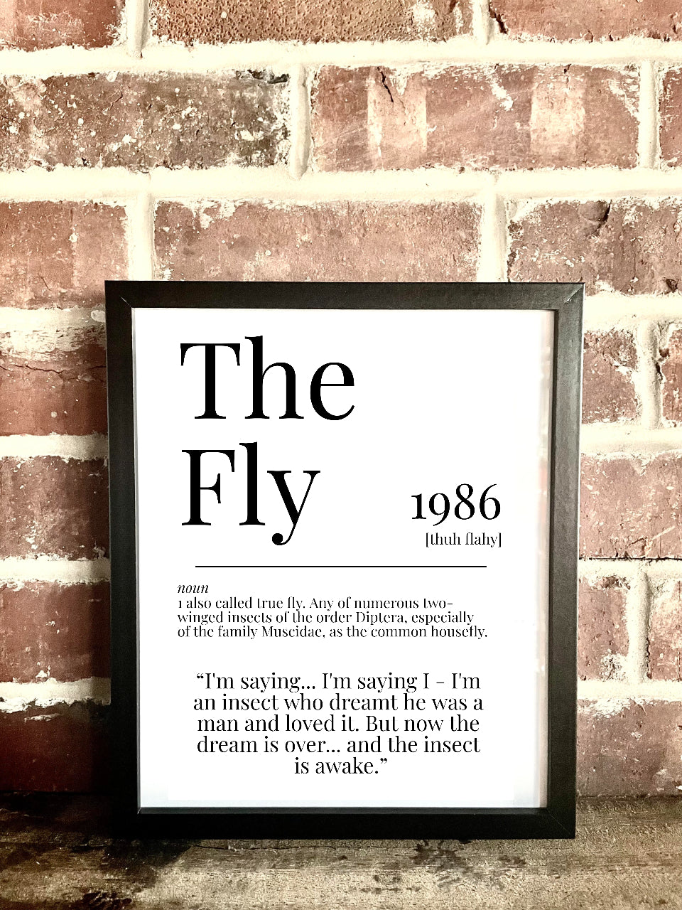 The Fly 1986 Movie Quote Dictionary Prints