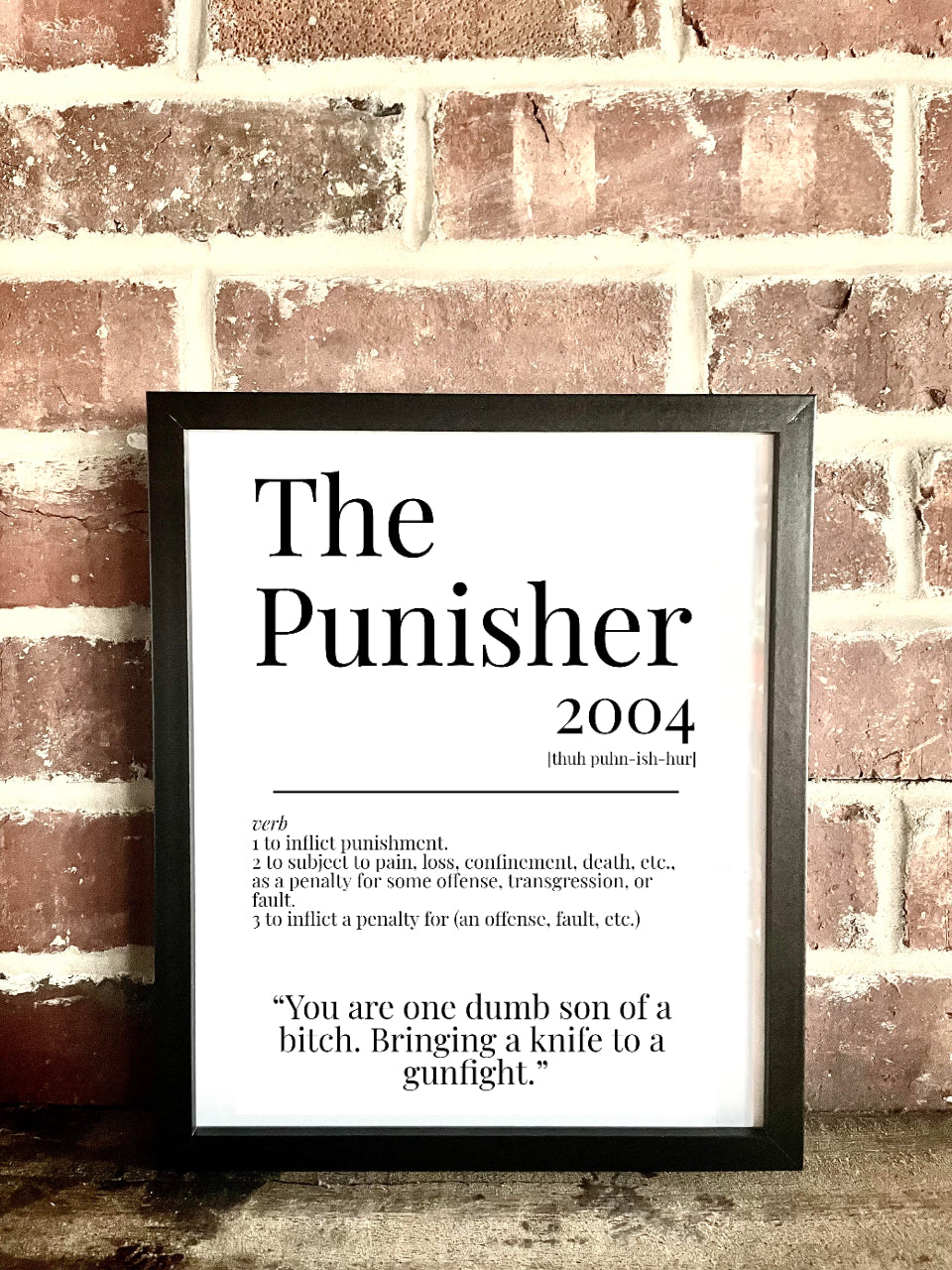 The Punisher 2004 Movie Quote Dictionary Prints