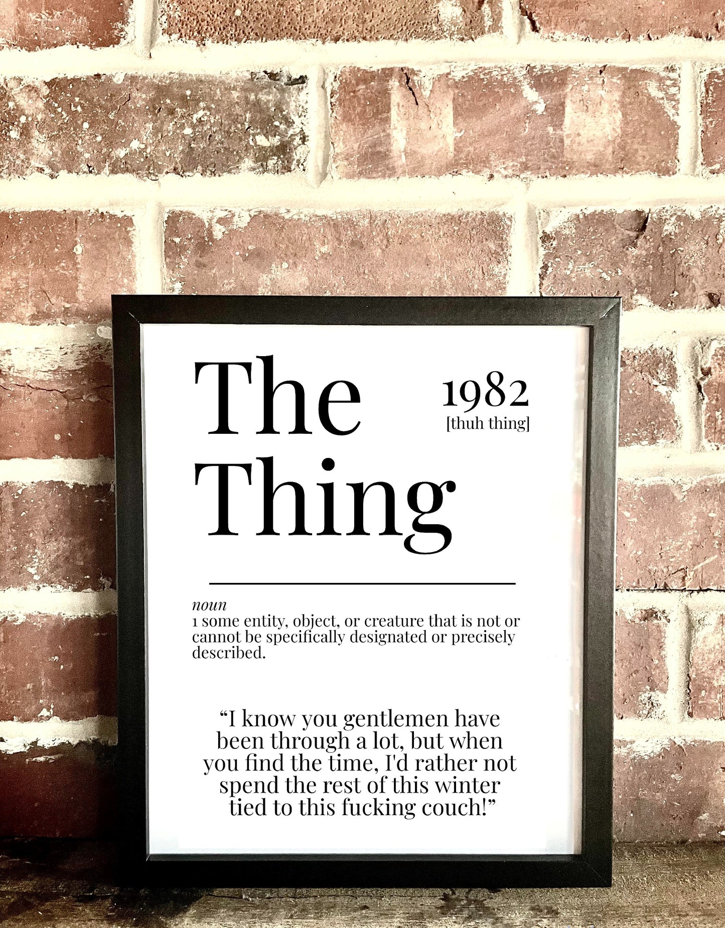 The Thing 1982 Movie Quote Dictionary Prints