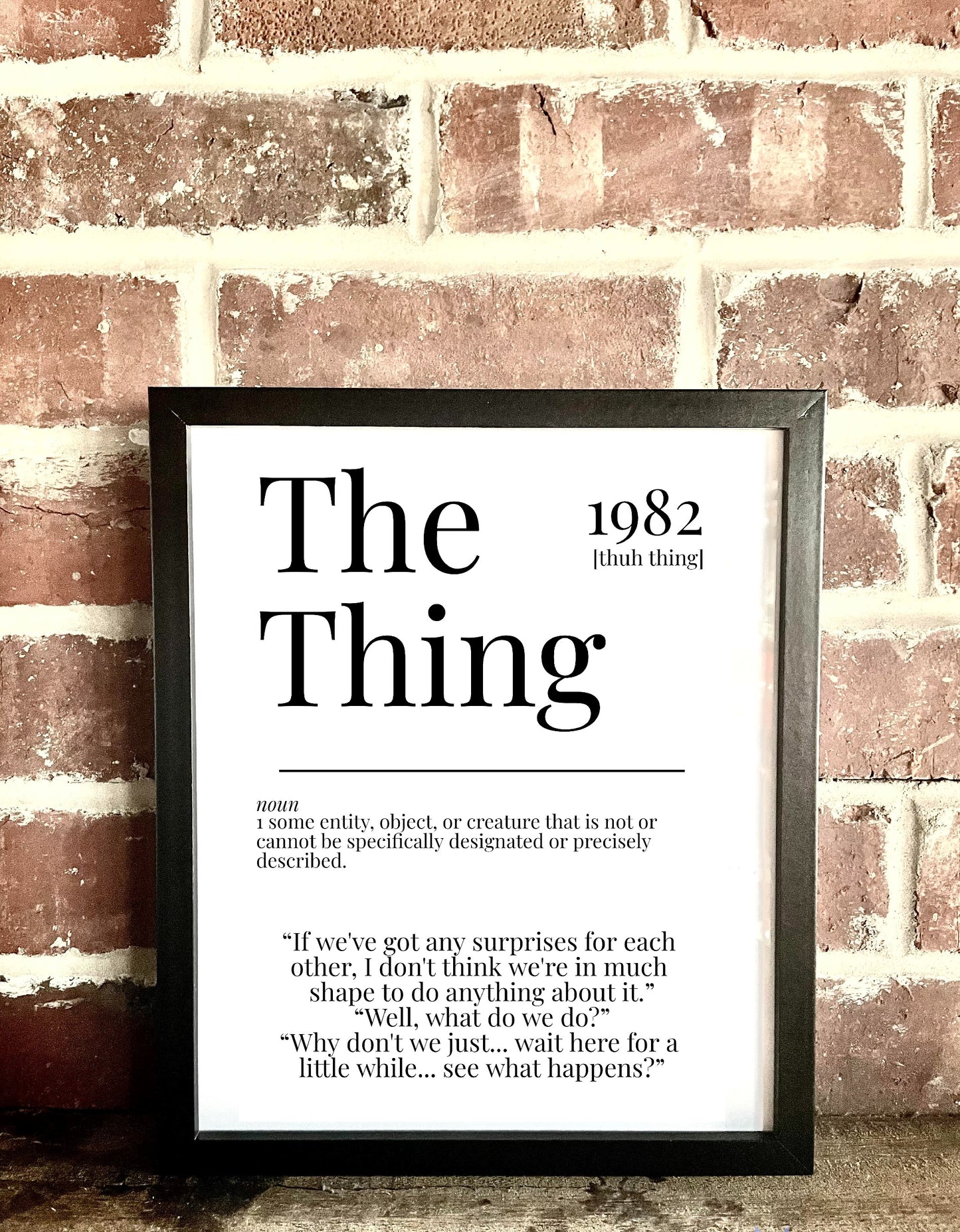 The Thing 1982 Movie Quote Dictionary Prints