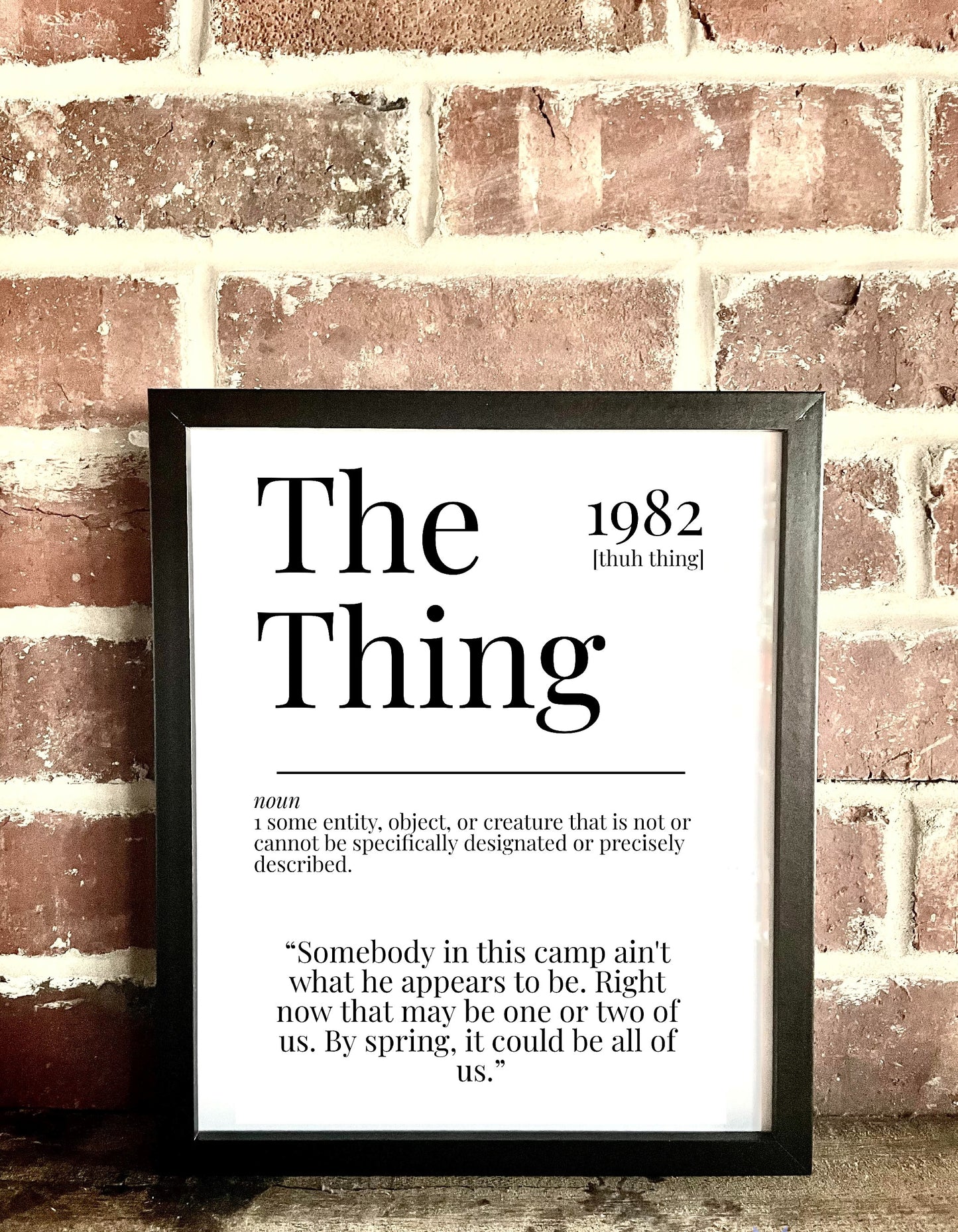 The Thing 1982 Movie Quote Dictionary Prints