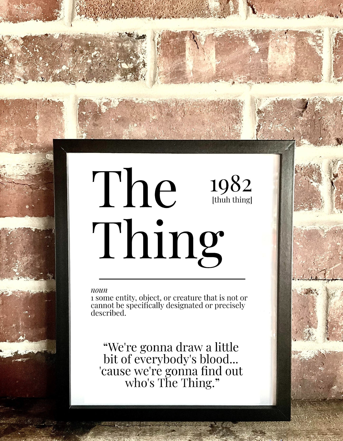 The Thing 1982 Movie Quote Dictionary Prints