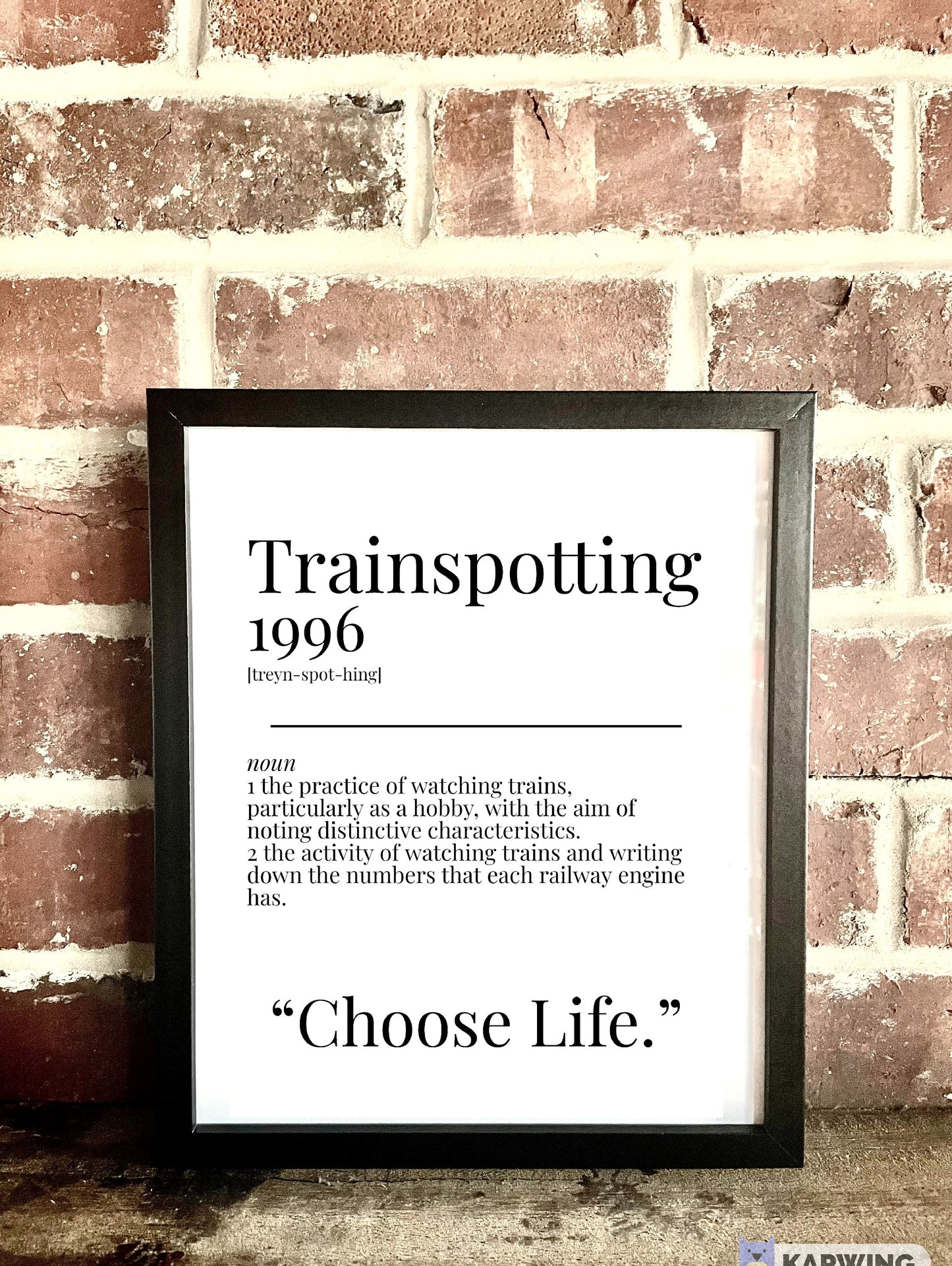 Trainspotting 1996 Movie Quote Dictionary Prints