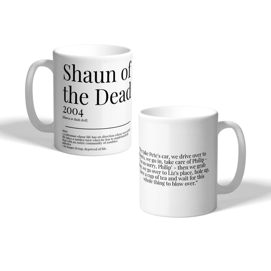 Shaun of the Dead 2004 Movie Quote Cup of Tea Dictionary Ceramic Mug