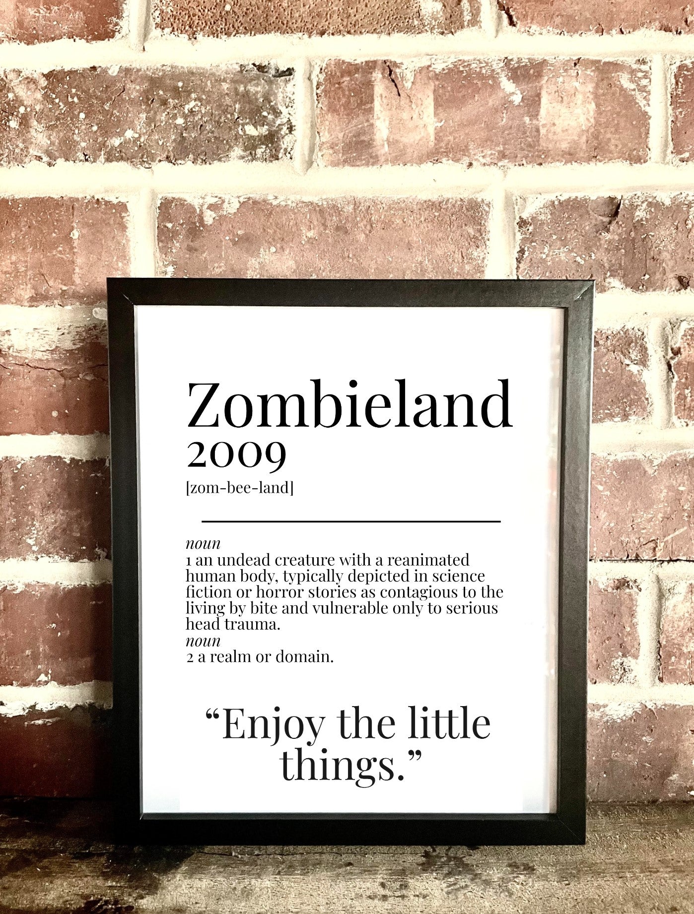 Zombieland 2009 Movie Quote Dictionary Prints